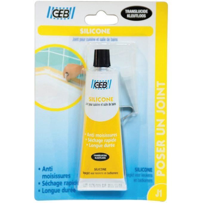 Mastic silicone sur émail - transparent - 50 mL