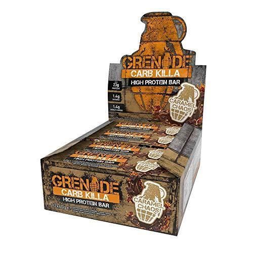 Grenade Carb Killa Barre Hyperprotéinée à Faible Teneur en Glucides 12 x 60g - Caramel Chaos