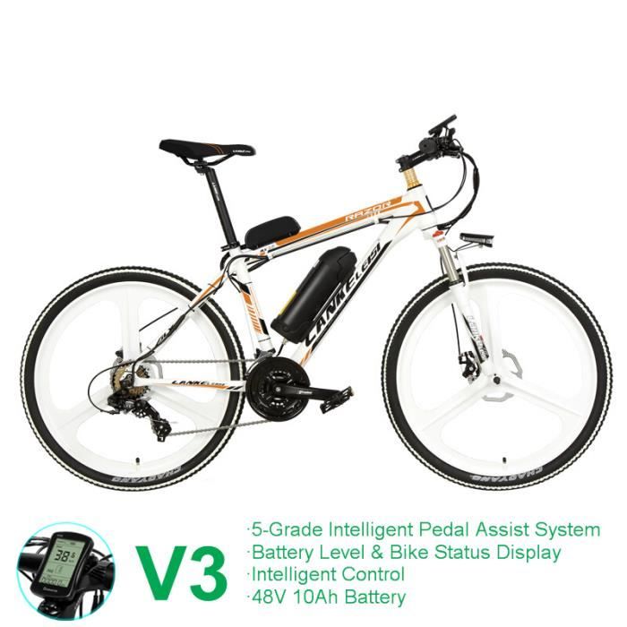 Vélo électrique de 26 pouces, vélo de ville, fourche à suspension à ressort à huile, vélo à assistance par pédale, longue endurance