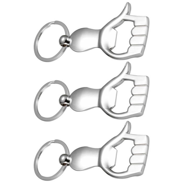 3 pcs Creative Palm Forme Bouteille Ouvre Porte-clés Bière Vin Poche Bague TIRE-BOUCHON - DECAPSULEUR - LIMONADIER