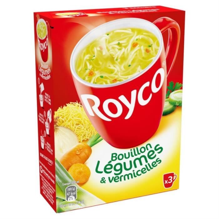 ROYCO - Minute Soup Bouillon De Légumes Et Vermicelles 80G - Lot De 4