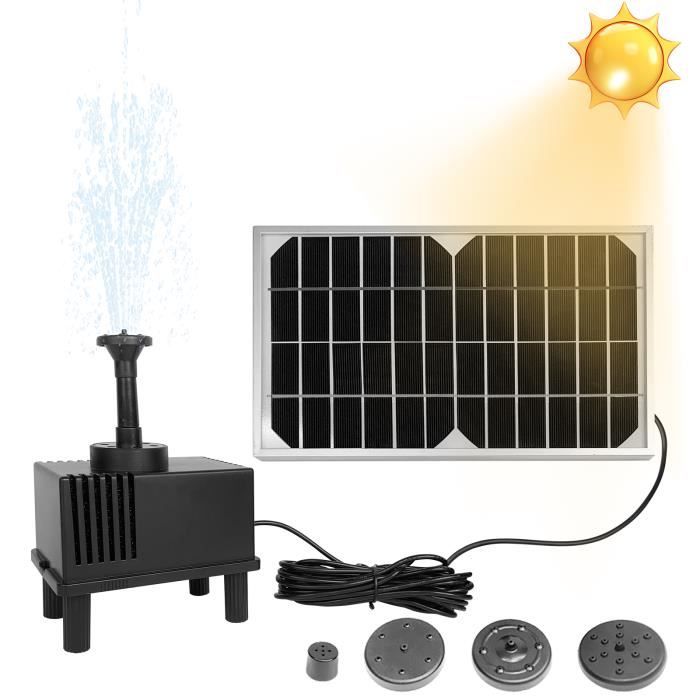 Fontaine Solaire YOYIAG 4.5W Avec Batterie 1500mAh - 6 Styles De Jets - Pour Bassin, Jardin, Étang