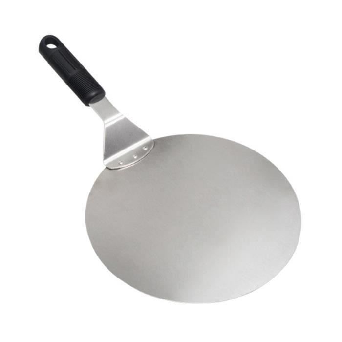 za001-Pelle a pizza en acier inoxydable ronde de 25.5cm de cuisson , plateau de transfert de gateau pour Pizza, pain, gateau, tart