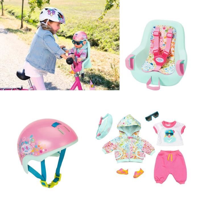 Zapf Creation 827192-215-277 Set accompagnement vélo pour poupée BABY born 43 cm