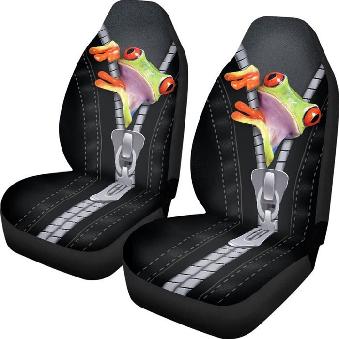Housses De Sièges Avant Imperméables - Gris Néoprène - Universelles - Lot De 2