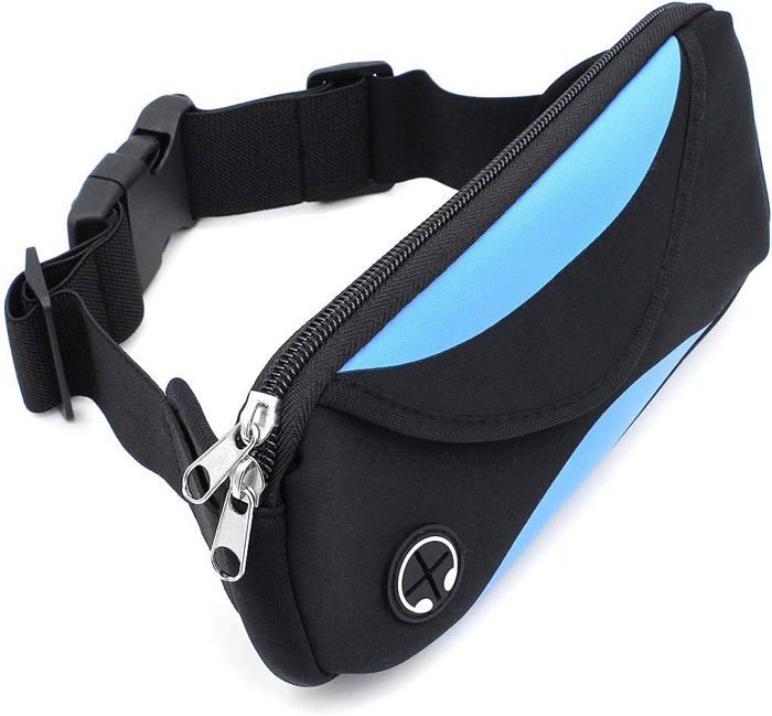 Sac Banane De Randonnée Unisexe - 32x15x9cm - Ceinture Ajustable 120cm - Nylon - 5 Poches - Neuf