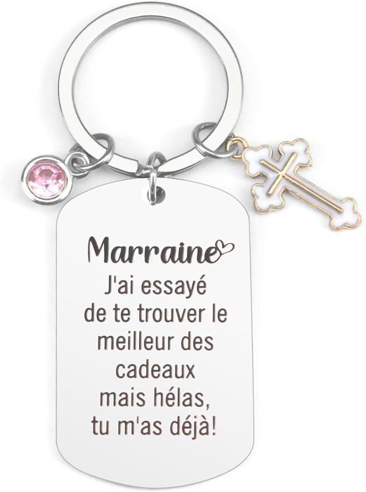 Coffret Cadeau 2 Pièces Pour Marraine - Trousse & Porte-Clés - Marque Xuniea, Neuf Avec Étiquettes
