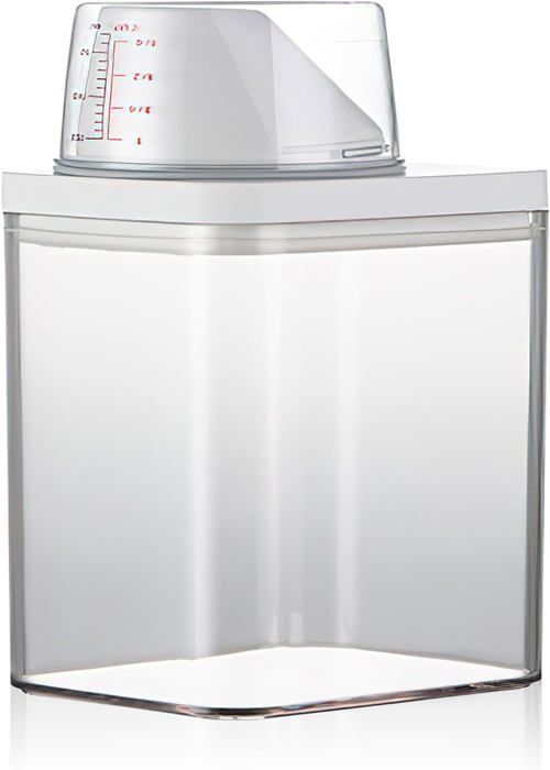 Distributeur De Lessive Mural 1500ml - Rangement Poudre à Laver Avec Tasse - Idéal Salle De Bain Cuisine Buanderie