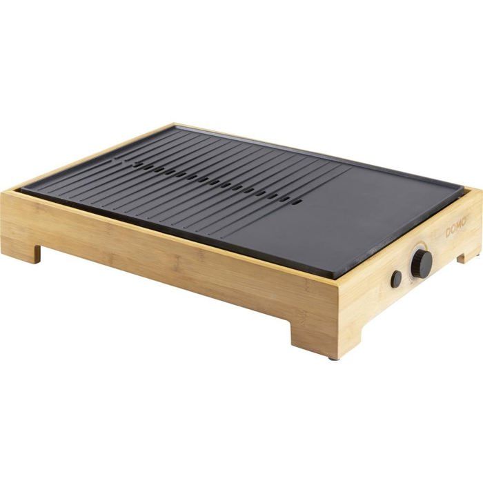 DOMO DO9271G électrique Barbecue voyant lumineux revêtement anti adhésif bois