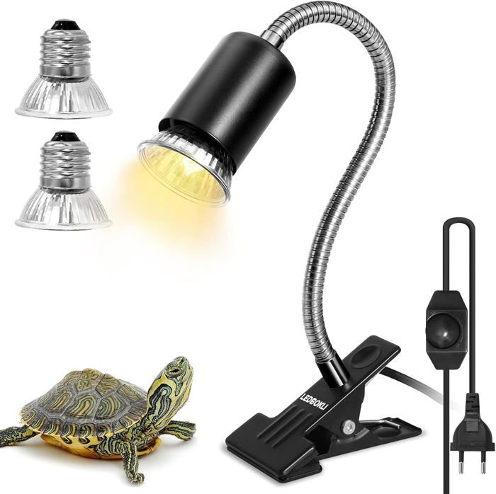 Meilleurs prix pour 2 ampoules UVA UVB 25W et 50W, lampe chauffante pour reptiles, lampe pour tortues terrestres