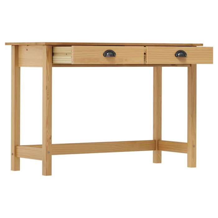 Bon plan Table console - JILI HOT - Console Meuble Entrée - Hill Range avec 2 tiroirs 110x45x74cm Pin solide - Pour salon