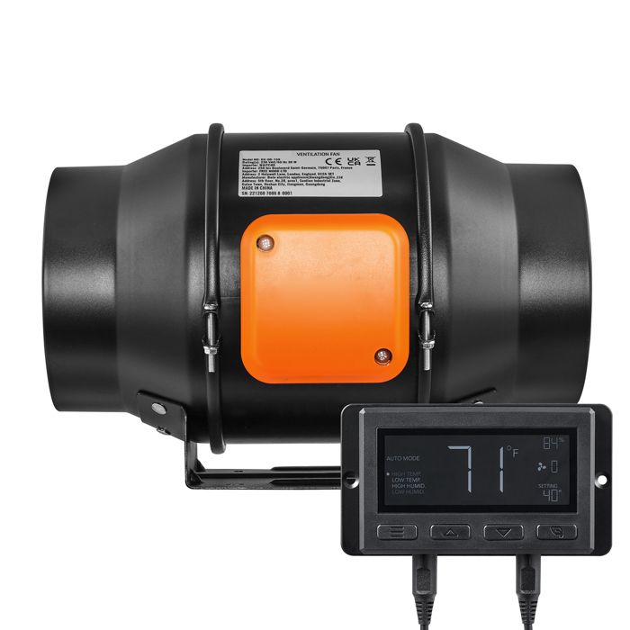 Ventilateur de Conduit en Ligne - DUOKU - 152 cm - 402 CFM - Moteur EC - Contrôleur Température / Humidité - Duoku