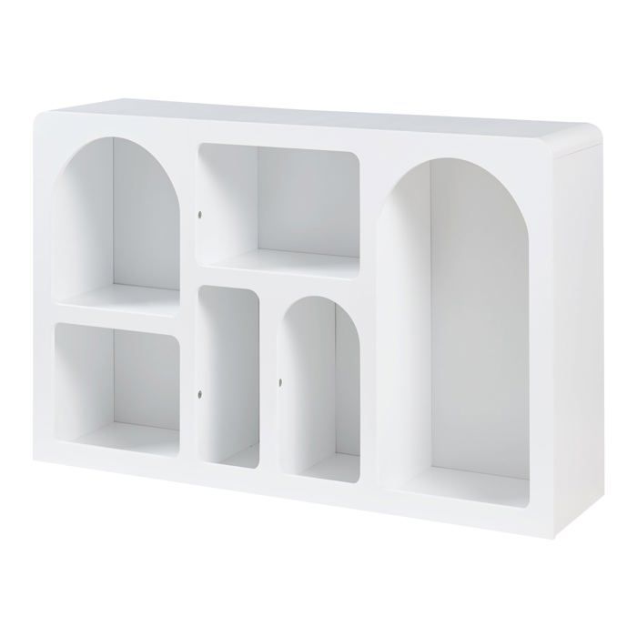 Buffet bas - HELLOSHOP26 - 110 x 30 x 70 cm - Blanc - 6 compartiments - Design intemporel Buffet bas - HELLOSHOP26 - 110 x 30 x 70 cm - Blanc - 6 compartiments - Design intemporel