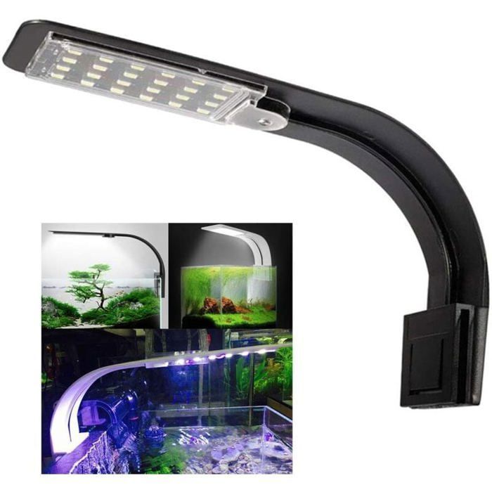 Meilleurs prix pour Lumiere Aquarium Lampe LED Eclairage Blanc et Bleu Nano à Clip pour Poisson Plantes 23-50 cm ODIPIE