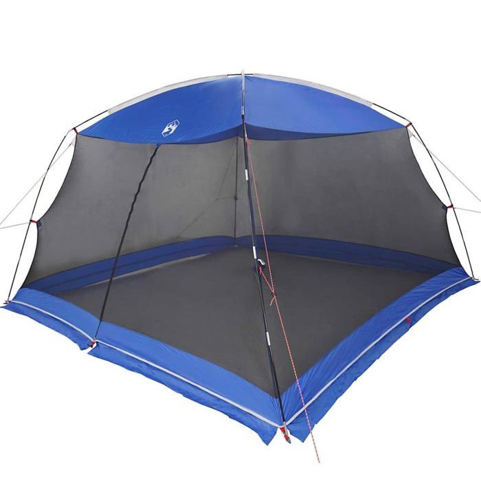 Tente moustiquaire imperméable - vidaXL - Bleu Azure - 380x380x225 cm - 5-personnes - Polyester et fibre de verre