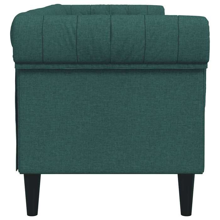 {Promotion January} Canapé Chesterfield 3 places MODERNE Pour 3 personnes - Sofa Chambre/Appartement - vert foncé tissu &3_9265574