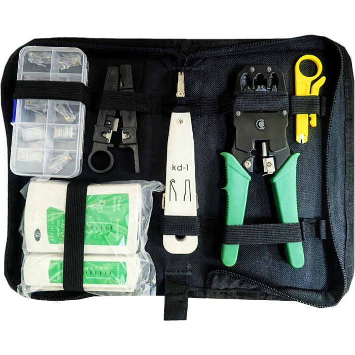 Kit doutils pour câbles Ethernet - Pince à sertir portable 6 en 1 pour câbles Ethernet