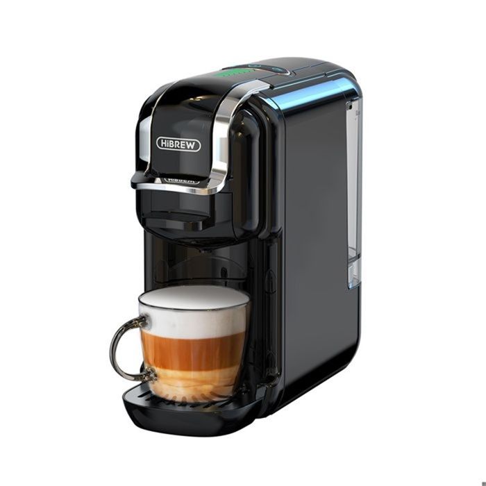 HiBREW H2B Cafetière 5 en 1 avec Ligne de Niveau dEau Cafetière à Capsules Chaudes / Froides 19 Bars Réservoir dEau 600 ml - Hibrew