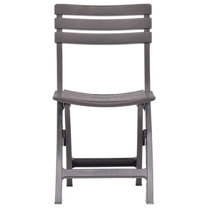 Chaises de jardin pliables 2 pièces Meuble de jardin protection UV Plastique Mocha - (44x41x78 cm) 5M25P4