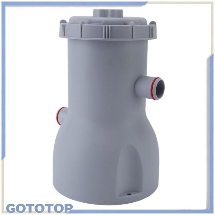 GOTOTOP Pompe de filtre de piscine Pompe à filtre à cartouche transparente 35W pour piscines hors jouets securite Prise UE 220V