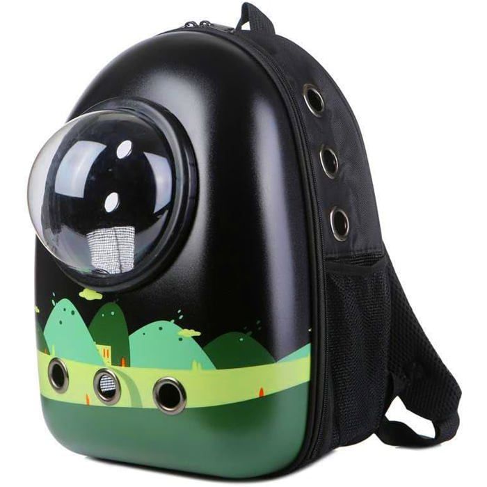 Sac À Dos De Transport Pour Chat Respirant Et Bulle Sac À Dos Animal De Compagnie Avec Tapis En Laine Lavable Imperméable Sa[BI42]