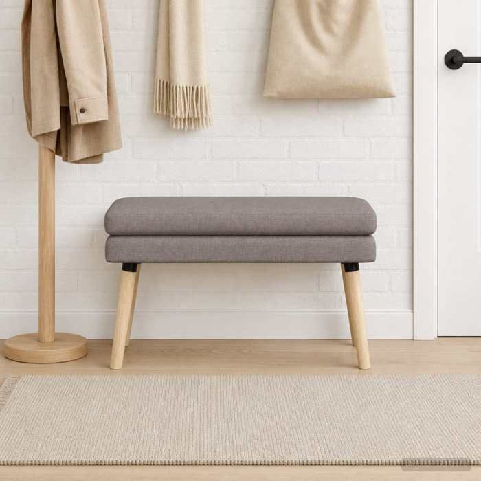 Meuble de couloir - Banc à double couche Taupe 80x40x47 cm Tissu - design élégant - pour maison(37947）