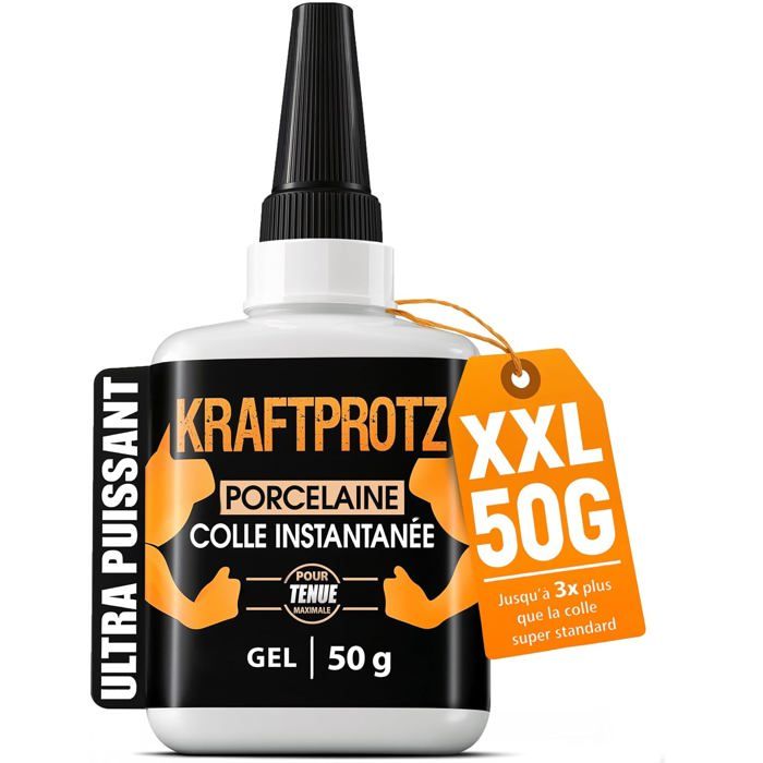 Colle Céramique Gel 50 g - Super Glue Porcelaine Vaisselle Carrelage sans coulure comble les espaces résiste au lave-vaisselle