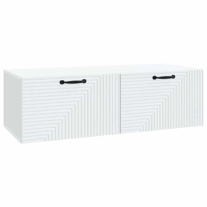 Elégance - Chic Support TV - Meuble HIFI - Meuble TV mural - Blanc - 98x41x30cm - Bois dingénierie_0421773
