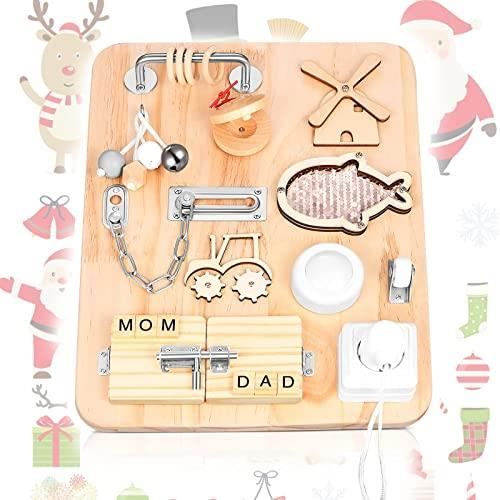 Perfk – Accessoires DIY Pour Tableau D’activités – Serrure, Verrou, Boulier – Non Peint, Motricité Fine