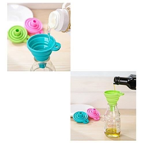 Entonnoir silicone pliable rétractable pratique