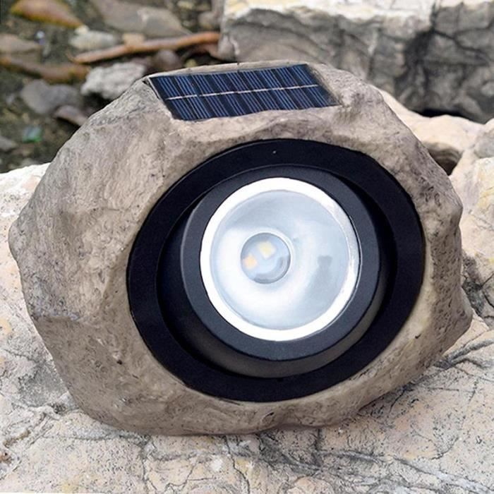 Lampe de jardin En forme de pierre – LED Paysage lumières Solaire résine Lanterne pelouse lumière Rocher Projecteur étanche