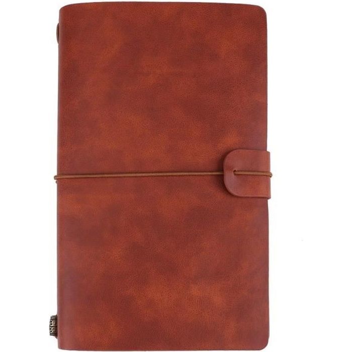 Carnet De Notes / Journal De Voyage En Cuir Marron | Format A5, Style Antique, Personnalisable - Cadeau Idéal (Noël, Anniversaire)