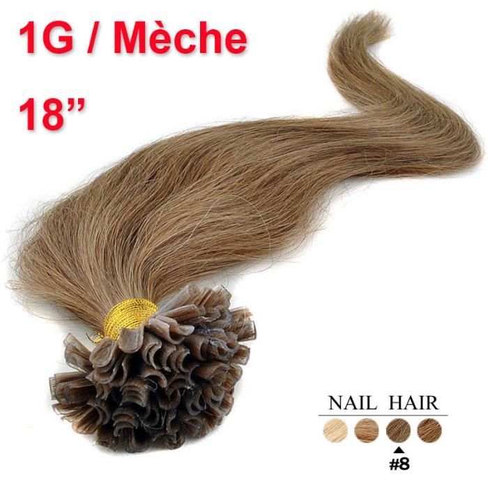 Lot De 150 Extensions De Cheveux Pose à Chaud - 100% Naturels Remy Châtain Noisette - Neuf
