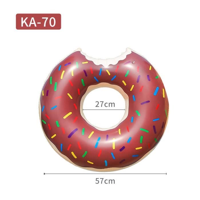 Bouée Rayée Bleue Et Blanche Avec Poignées – Pour Adultes Et Enfants, Anti‑retournement, PVC épais, 74 Ou 79 Cm