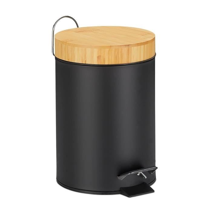 Boîte De Rangement En Bois Pour Produits D'hygiène Féminine - Avec Couvercle Et 3 Compartiments - Dimensions 20x13x13 Cm - Noir Ou Blanc - 3