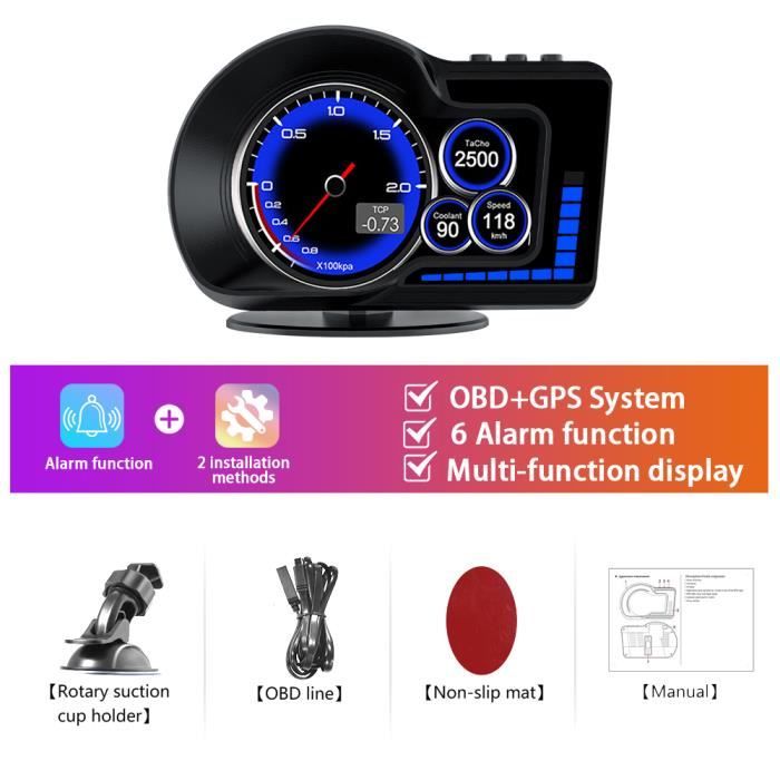 Compteur de vitesse de voiture - PodoNuremberg-Compteur de vitesse  numérique pour voiture, OBD2 + GPS, Affich