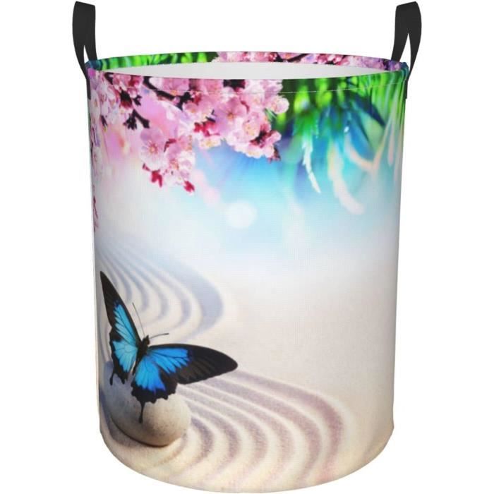 Panier à Linge Pliable 60 Litres - Intérieur étanche | Idéal Pour Petits Espaces, Chambres D'étudiant, Salle De Bain - 60x35 Cm