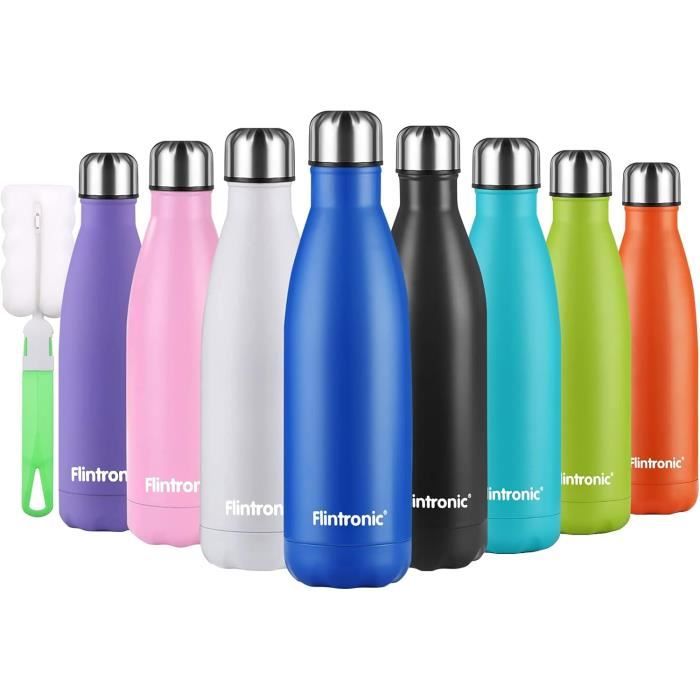 Gourde Isotherme Enfant 500ml Avec Paille - Acier Inoxydable Sans BPA - Garde Le Chaud 12h Et Le Froid 24h - Anti-fuite Et Facile à Nettoyer