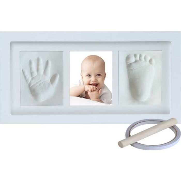 Kit Souvenir Empreintes Mains Et Pieds Bébé - Argile, Cadre, Lettres, Pour Créer Un Souvenir Personnalisé
