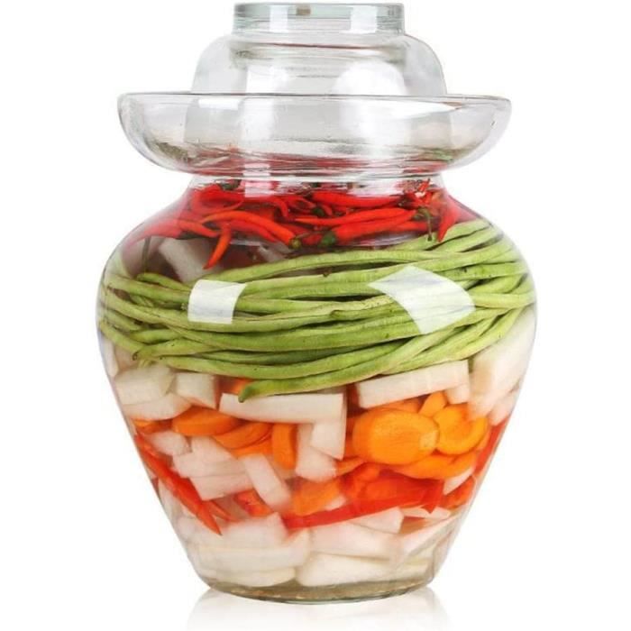 Bocal à cornichons en verre transparent Bocal à cornichons épais