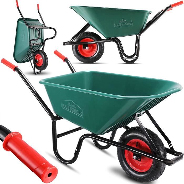 BROUETTE jardin XXL, 80 litres, 140 kg de charge