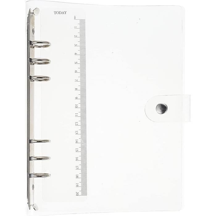 Classeur À 6 Anneaux En Pvc Souple Et Transparent Pour De Notes À Spirales Format A5