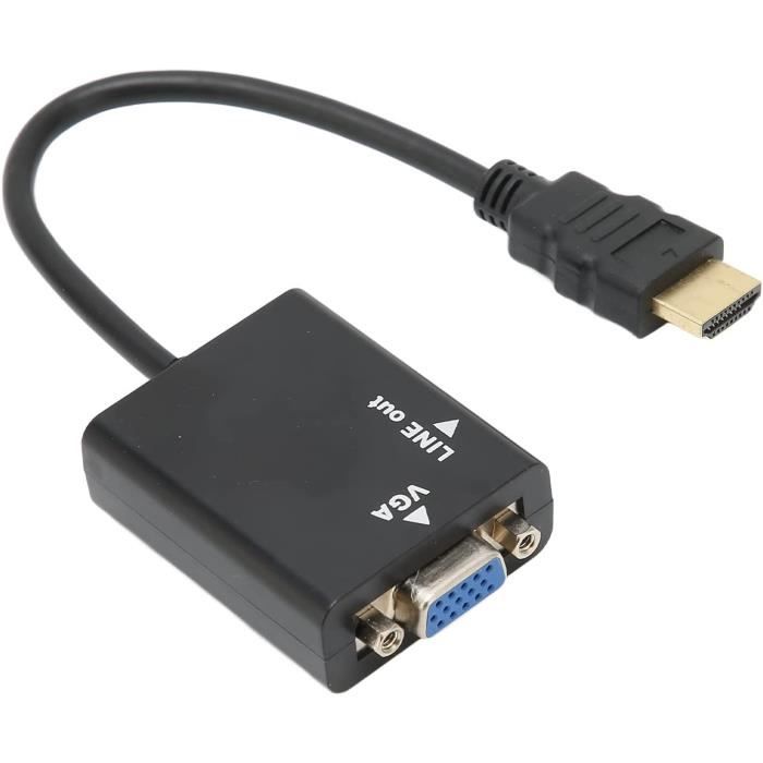 Câble Adaptateur Hdmi Vers Vga, Interface Multimédia 1080P Full Hd Hd ...