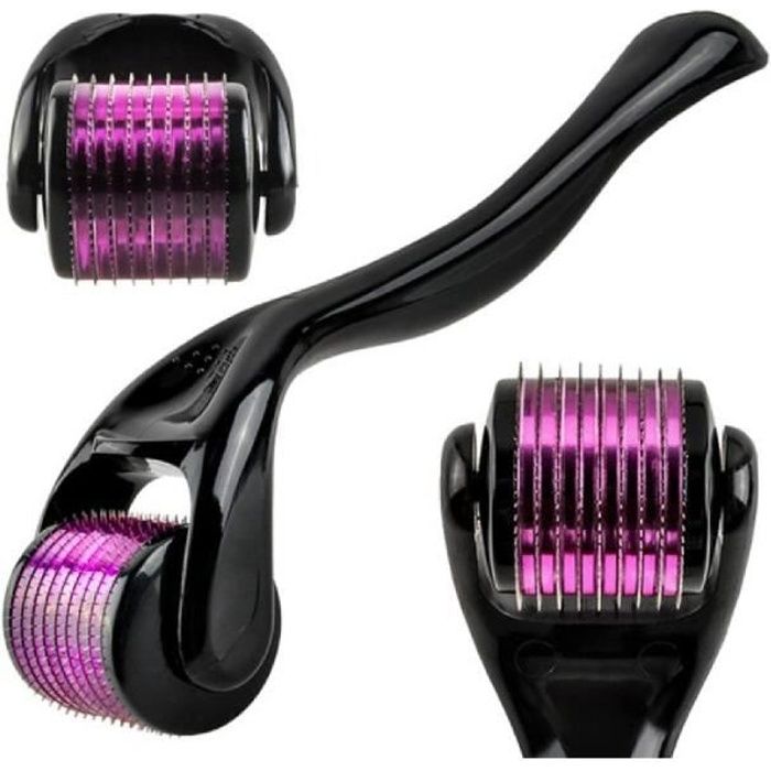 Derma Roller, 0.5 mm Dermaroller Visage, Roller Micro Aiguille pour Stimule Repousse Cheveux