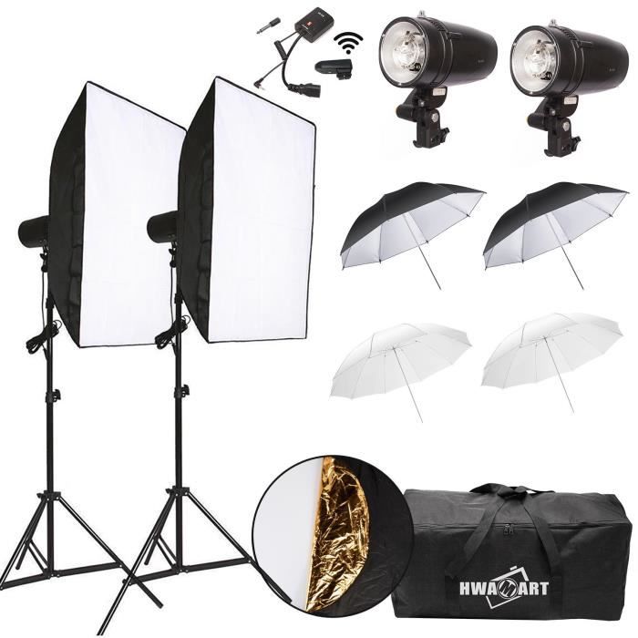300W 150W x 2 Photographie Professionnelle Flash Studio Strobe Light Kit  d'éclairage pour Portrait Photographie, Studio et vidéo Sh - Cdiscount  Appareil Photo