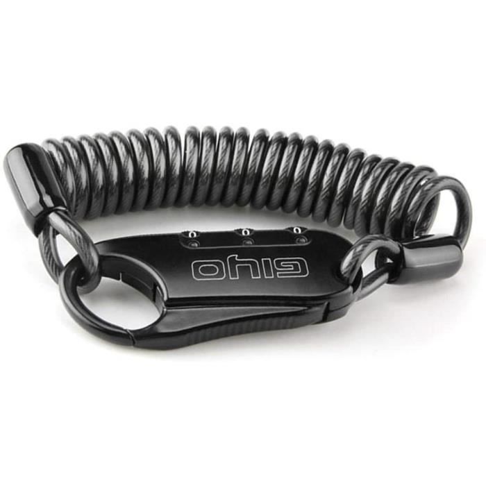 Lot De 2 Câbles Antivol à Combinaison Rétractables - Longueur 107 Cm - Pour Valise, Bagage, Casque De Scooter Ou Moto - Sécurité Voyage