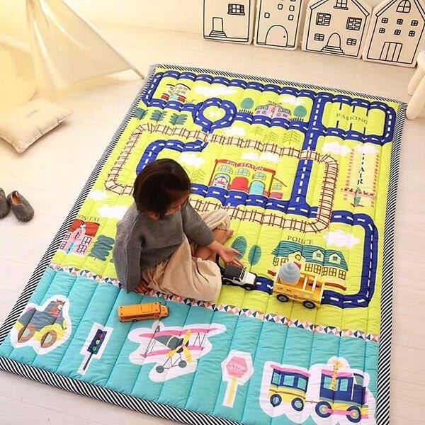 Tapis Enfant Épais Anti-Dérapant Marbeine 145x195 Cm – Tapis Jeu Bébé Coton Doux Motif Cerf Décoration Chambre
