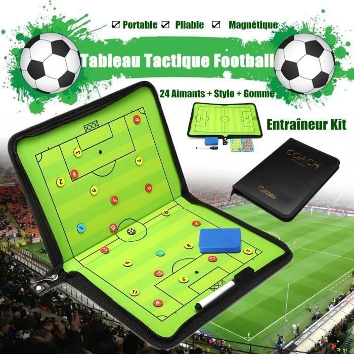 Portable Football Tactique Tableau + Stylo + Effaceur + 24 Aimants  Magnétique Pliable Cortical - Cdiscount