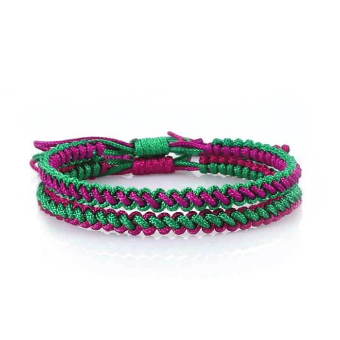 Lot De 2 Bracelets De Survie En Paracorde Tressés à La Main - Taille Réglable Pour Homme Et Femme - Couple