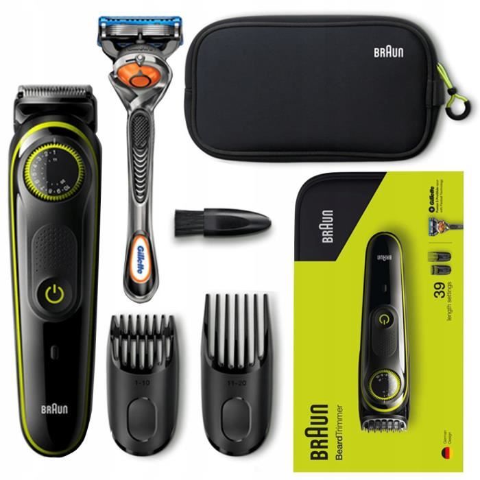 Tondeuse barbe Braun BT3941TS Précision réglable 0.5 à 20 mm Waterproof Sans fil